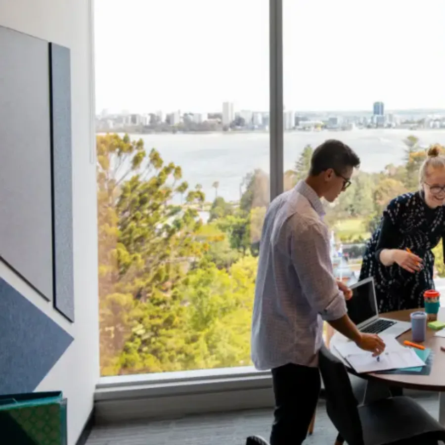 Perth office meeting room overlooking the Swan River